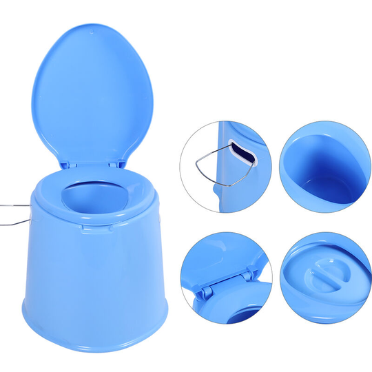 Szyb - Multi-Function Outdoor Portable Bathroom Toilet Seat for Children Elderly Pregnant WomenBlue
