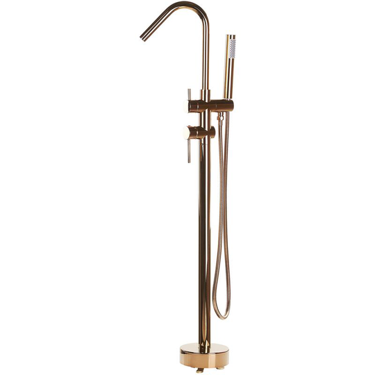 Beliani - Modern Freestanding Tub Bath Faucet Chromed Metal Copper Victoria - Copper