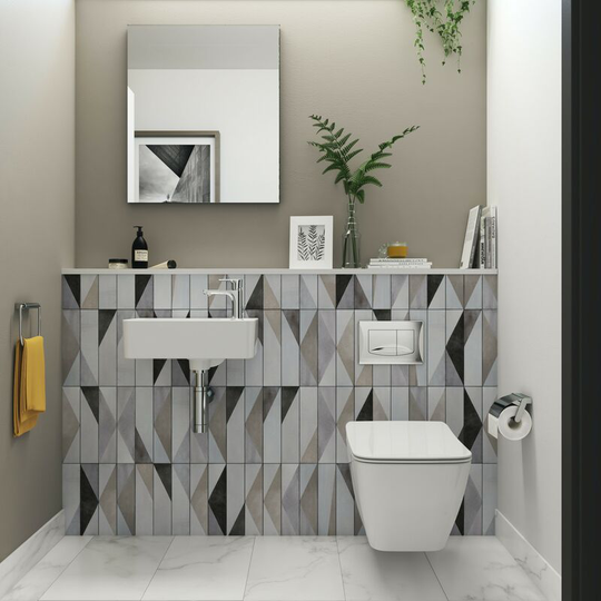 Idealstandard - Ideal Standard Strada ii wall hung cloakroom suite with right hand wall hung basin 450mm - White