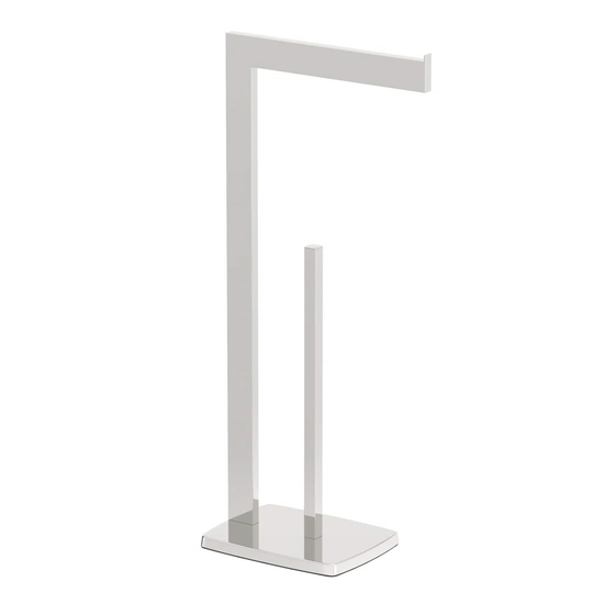 Bathroom Square Freestanding Chrome Toilet Roll Holder