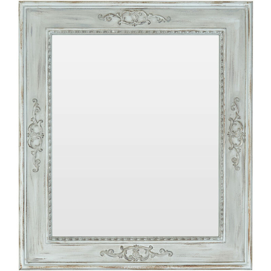 Premier Housewares Wall Mirror / Mirrors For Garden / Bathroom / Living Room Natural Wooden Frame / Weathered Effect With Bevelled Finish Wall