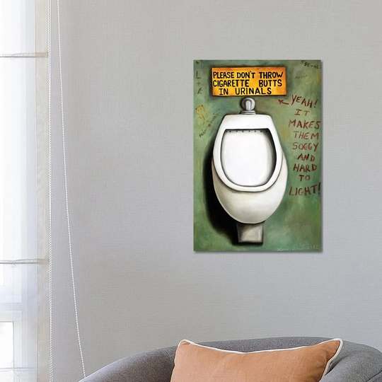 Urinal by Leah Saulnier - Wrapped Canvas Art Prints