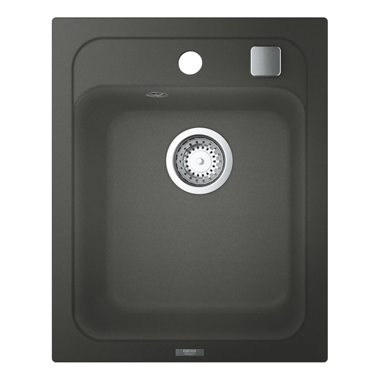 GROHE K700 composite sink, 40cm, top-mounted, 1 bowl, with overflow and automatic waste fitting