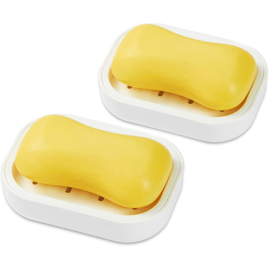 2 pieces Bathroom Soap Dishes. Strong draining.Keep Soap Dry.Easy To Clean Soap Dish