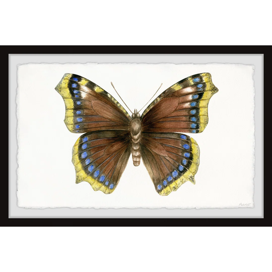 "Bright Blue Spots" Framed Painting Print