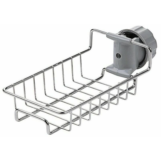 Standing Shelves Kitchen Shelf Stainless Steel Faucet Rack Rag Drain Rack Household Kitchen Punch-Free Coil Storage Shelf