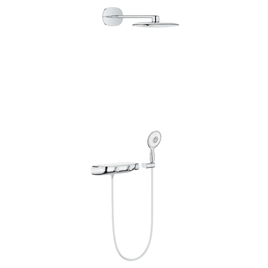 GROHE Rainshower SmartControl 360 MONO Combi shower system with thermostat. Chrome, eco-friendly and made in Germany: 360mm head shower and 115mm hand