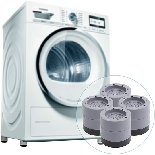 4 Pieces Washing Machine Anti-Vibration Pad, Washing Machine Anti-Vibration Pad for Noise Reduction, Washing Machine Anti-Vibration Mat to Prevent