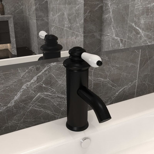 Bathroom Basin Faucet Black 130x180 mm FF149071_UK - Topdeal