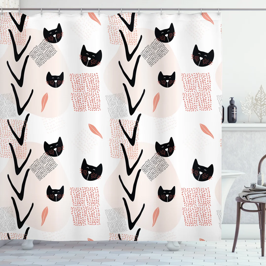 Arje Polyester Shower Curtain Set