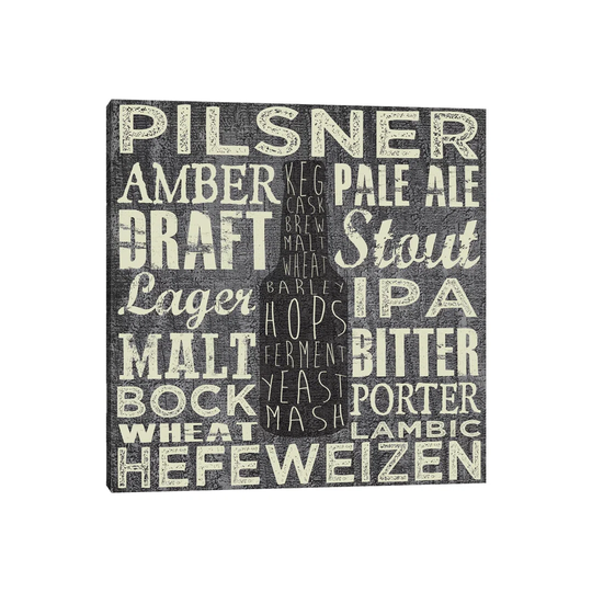 Beer Sign III by Erin Clark - Wrapped Canvas Textual Art Print