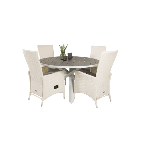 Akia 4 Seater Dining Set with Cushions