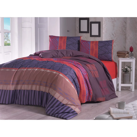 Spitler Pink/White/Green Duvet Cover Set