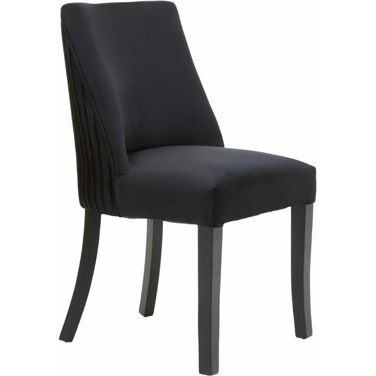 Living Room Armchairs Velvet Dining Chairs With Wooden Legs Modern Black Chair For Bedroom / Study Room / Living Room / Office And Small Spaces 52 x