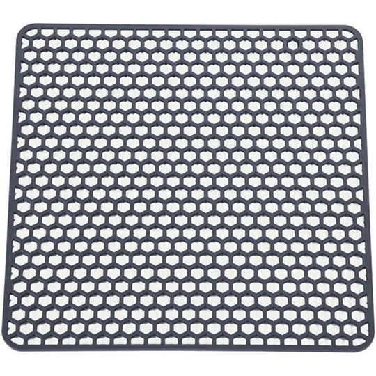 Kitchen Sink Mat Standard Soft Silicone Heat Resistant Kitchen Sink Mat (Gray), One Size