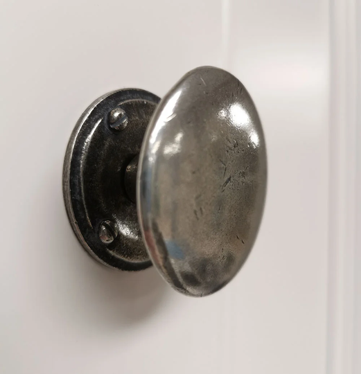 Luna Genuine Pewter Round Cabinet and Drawer Knob