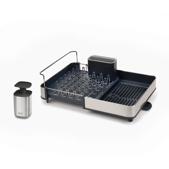 Joseph Joseph Extend expandable drainer with draining spout + stainless steel liquid soap dispenser (85189)