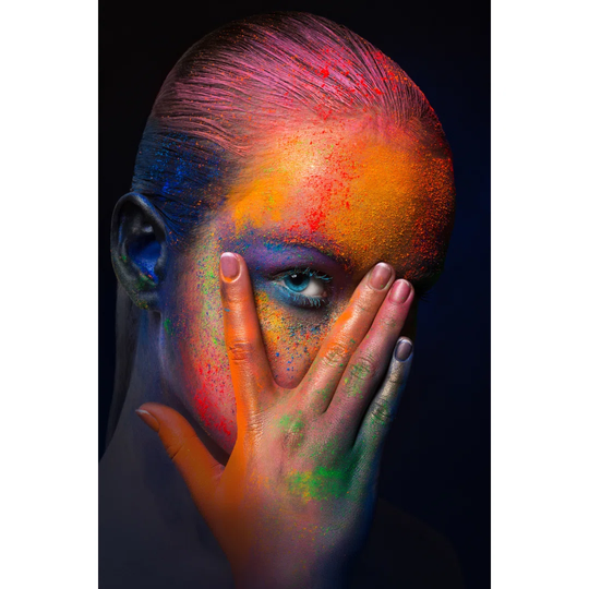 Model With Colorful Make-Up