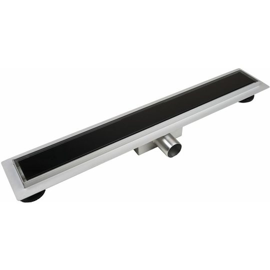 600mm Tempered Glass Panel Bathroom Floor Linear Shower Drain Sheet Gully