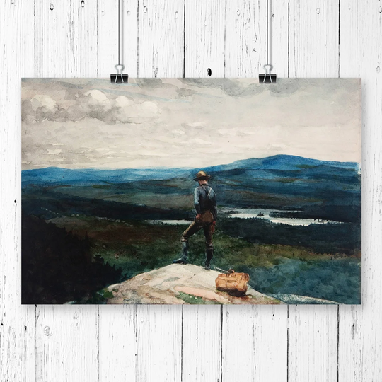 'The Ranger Adirondacks' by Winslow Homer Painting Print