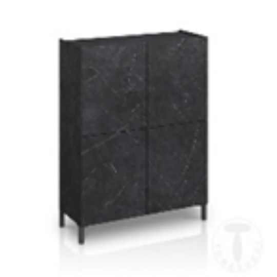 High cabinet Eddy Black Marble