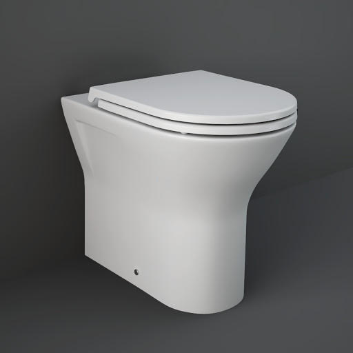 RAK Feeling Rimless Back to Wall Toilet Pan & Soft Close Toilet Seat - Matt White