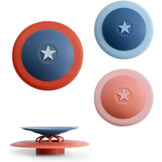 Silicone Tub Stopper, 3 Pcs Sink Plug Strainer Silicone Drain Plug Universal Sink Plugs ufo Pressure Floor Drain Multifunctional for Floor Laundry