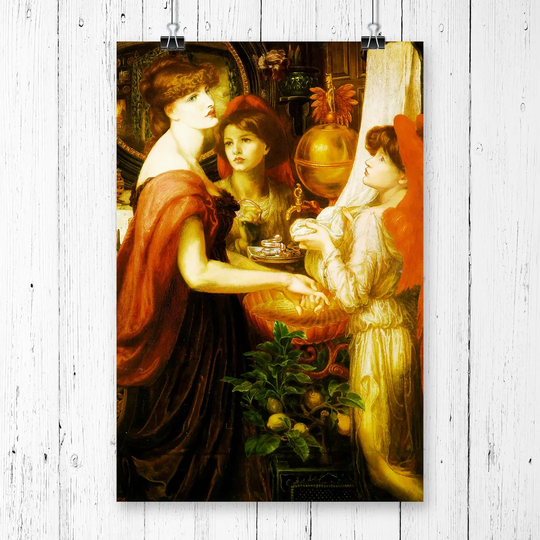 'Beautiful Hands' by Dante Gabriel Rossetti graphic art