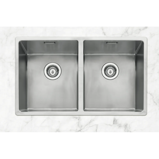 Mode 55.5cm x 43cm Double Bowl Inset and Undermount Kitchen Sink