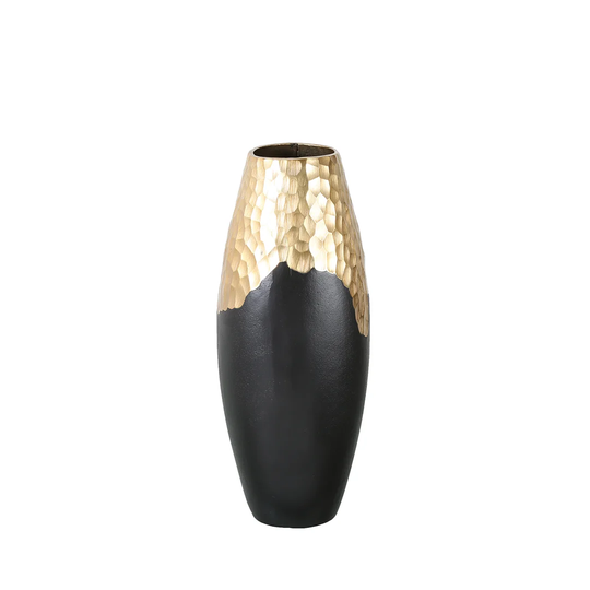 Nellie Gold/Black Aluminum Table Vase