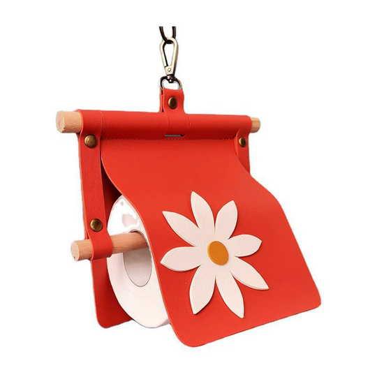 Toilet Paper Holder-Red-Rustic Wall Mount Toilet Paper Holder with Push Holder Hook Toilet Roll Holder for Bathroom/RV/Camp/Farmhouse Dustproof