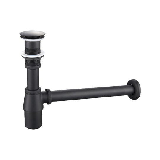 Sink Trap, Keymark Universal Sink Trap with 200mm Dip Tube, 1 1/4 x 32mm Adjustable Smell Proof Leak Proof Sink, Premium Sink Drainer in Wall Mounted