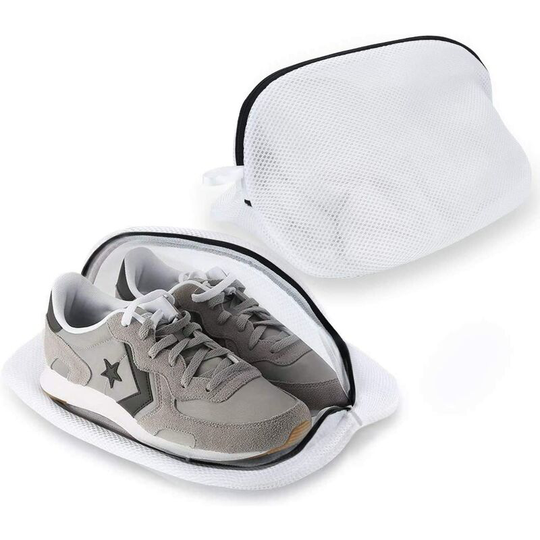 LITZEE Set of 2 Quality Mesh Laundry Bags for Shoes/Sports Shoes with Durable Zipper, High Protection Laundry Bag for Storage and Travel