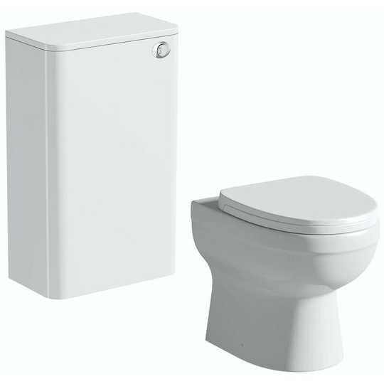 Mode - Ellis white back to wall unit and Eden toilet with soft close seat - White