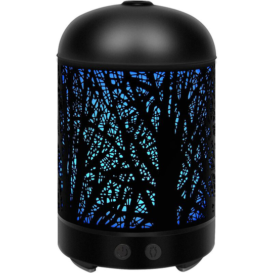 Perlerare - Electric Essential Oil Diffuser 100ML Metal Aromatherapy Oil Diffuser Whisper Quiet Mist Humidifiers with 7 Color Lights for Home,