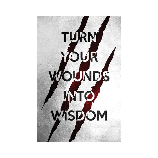 Wounds into Wisdom by Adrian Baldovino - Wrapped Canvas Painting