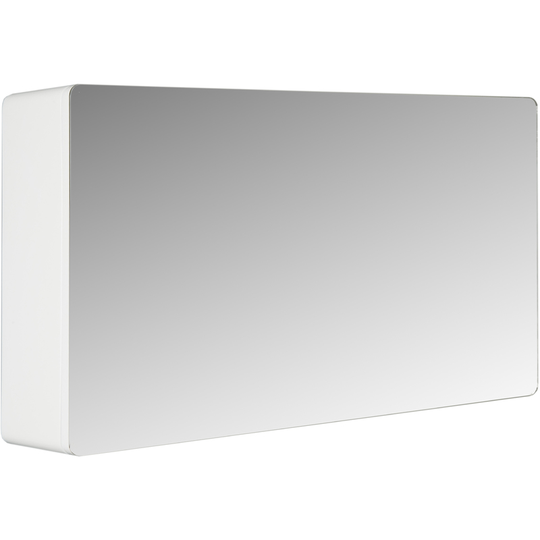 Salacia 800mm x 450mm Hydraulic Hinged Mirrored Cabinet - White