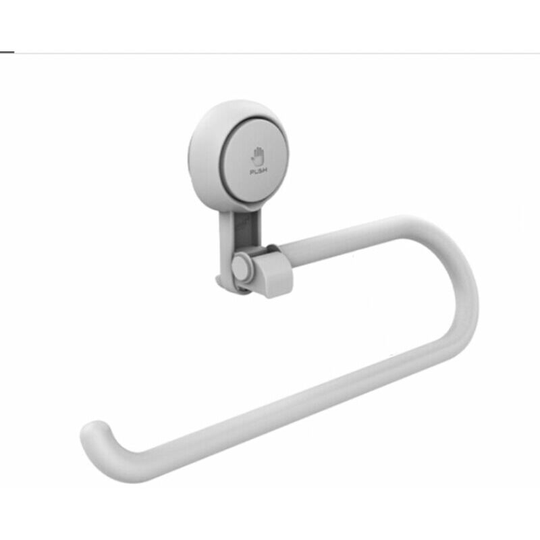Kitchen paper towel rack Wall-mounted paper holder cookware Shelf without perforation Storage supplies for single white kitchen hook 1 Package