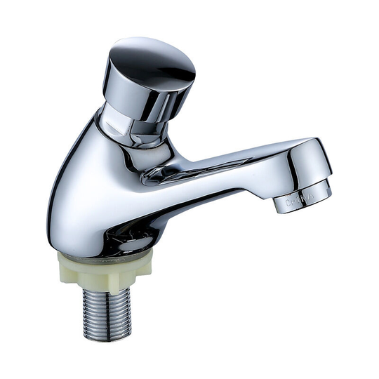 Bet Faucet for washbasin - Ktchen Chrome Bathroom Faucet, Automatic Closing, water saving, Self-closing tap
