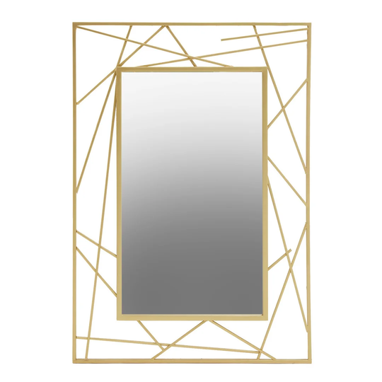Evelynn Metal Framed Wall Mounted Accent Mirror in Gold