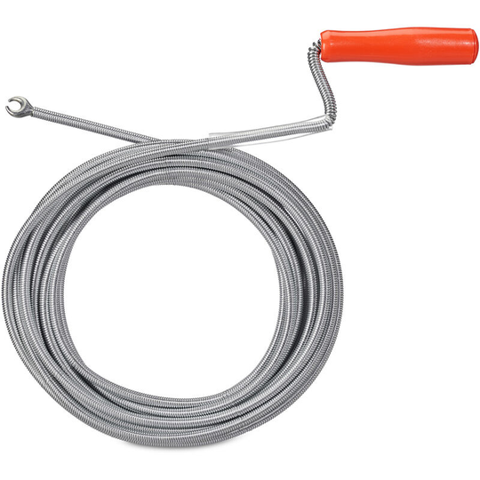 Relaxdays - Drain Snake with Claw, Mechanical Pipe Cleaning Spiral, Clog Remover Toilet, Tub & Sink, 9mm x 10m, Silver