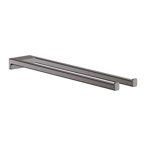 hansgrohe AddStoris Twin-Handle Towel Holder 445mm Brushed Black - 41770340
