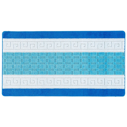 Lareina Looped/Hooked Blue/White Indoor/Outdoor Rug