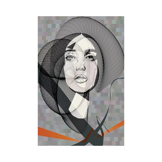 She by inkycubans - Wrapped Canvas Graphic Art