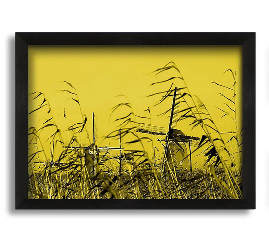 Windmills - Picture Frame Graphic Art on Canvas