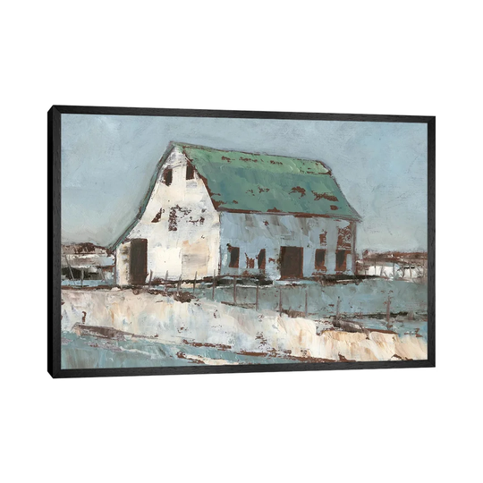 'Plein Air Barn II' by Ethan Harper - Floater Frame Painting Print on Canvas
