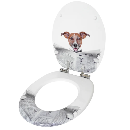 Newspaper Soft Close Elongated Toilet Seat