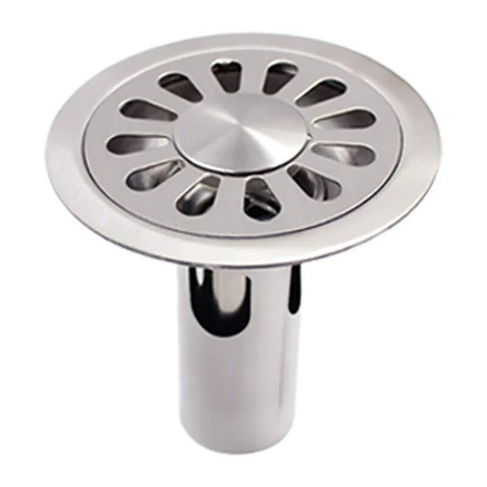 Gift - Round Brushed Stainless Steel Floor Drain for Bathroom Toilet Kitchen Laundry Garden