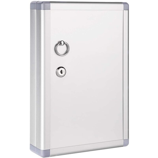 Key cabinet with 24 locations, silver