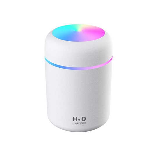 Perlerare - Air Humidifier, 300ml Mini Humidifier with 2 Adjustable Mist Modes, Auto Shut Off and Colorful Night Light, usb Portable Humidifier for